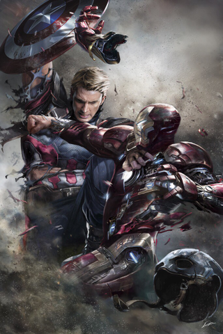Illustration for article titled This Awesome, Tragically Unused Captain America: Civil War Art Should Be on Every BillboardÂ